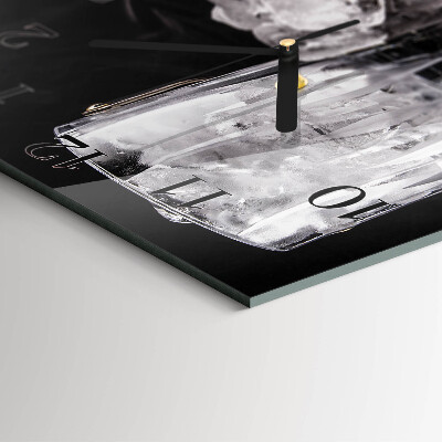 Square wall clock Ice