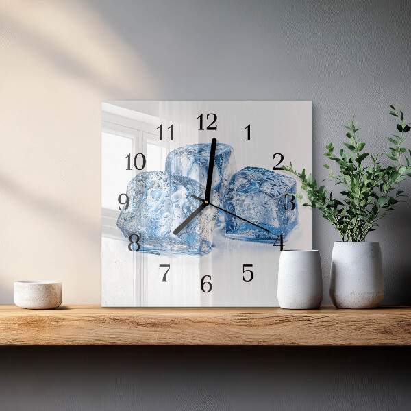 Square wall clock Ice