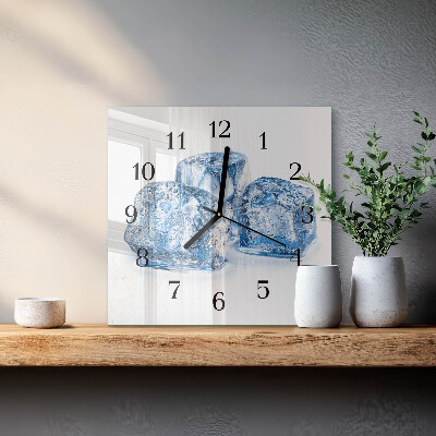 Square wall clock Ice