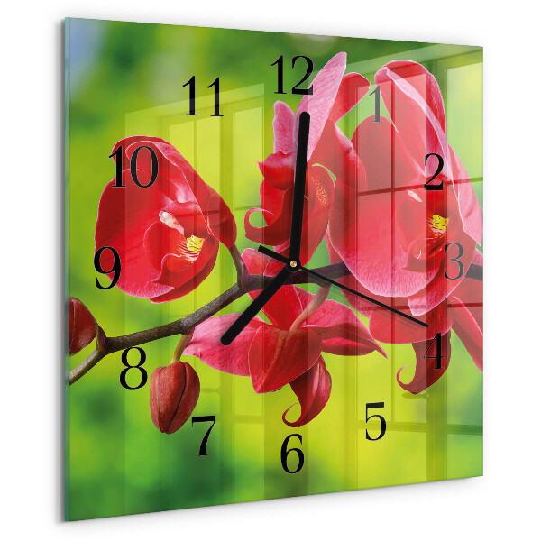 Square wall clock Orchid