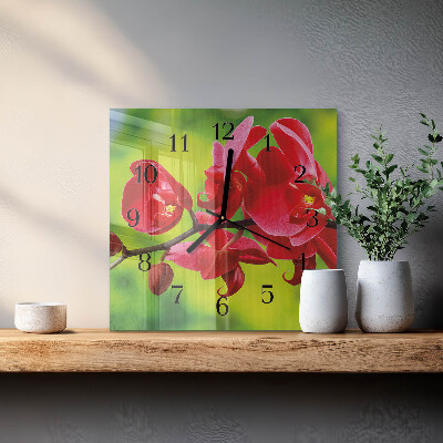 Square wall clock Orchid