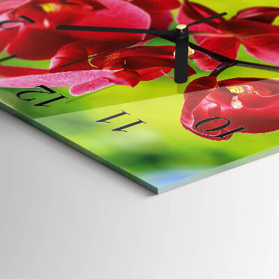 Square wall clock Orchid