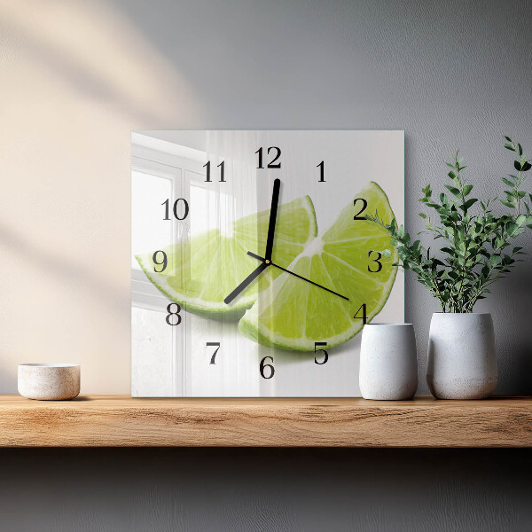Square wall clock Calcium carbonate