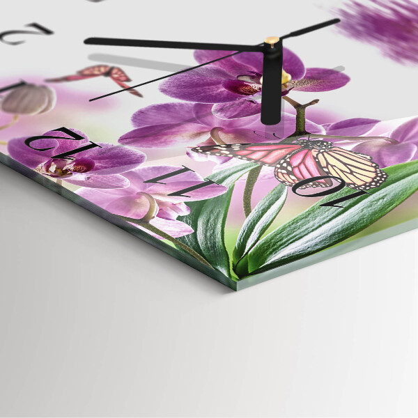 Square wall clock Butterflies