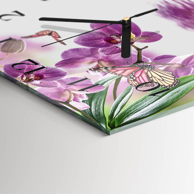 Square wall clock Butterflies