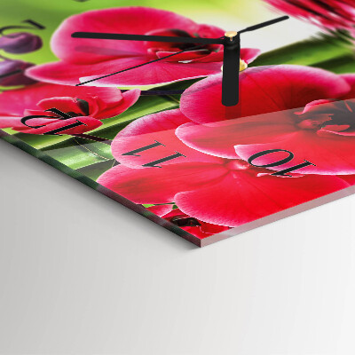 Square wall clock Orchid