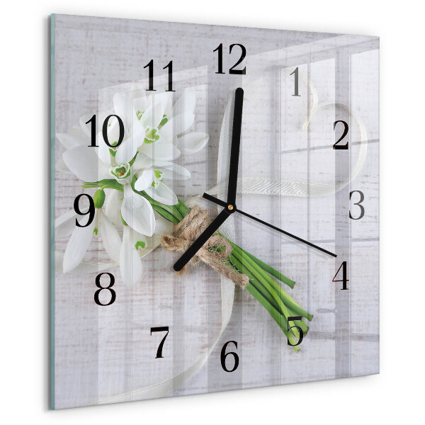 Square wall clock Bouquet of Flowers