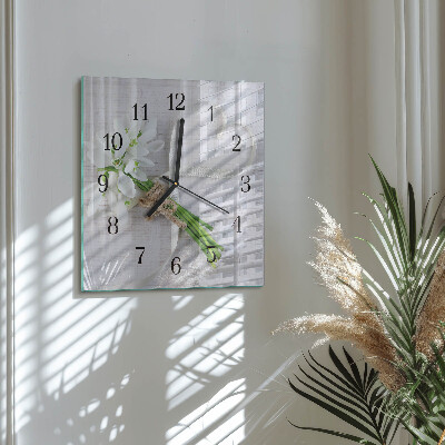 Square wall clock Bouquet of Flowers