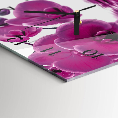 Square wall clock Orchid