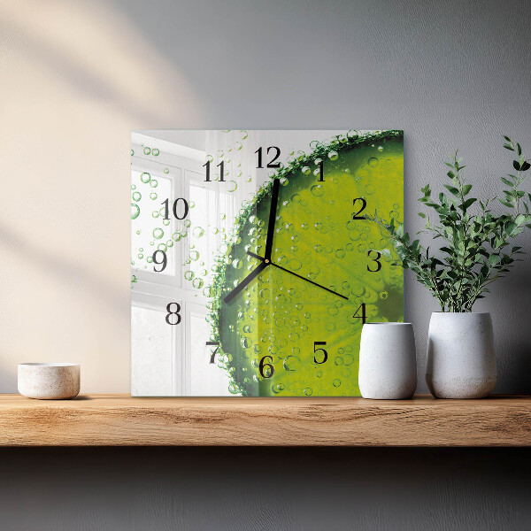 Square wall clock Calcium carbonate
