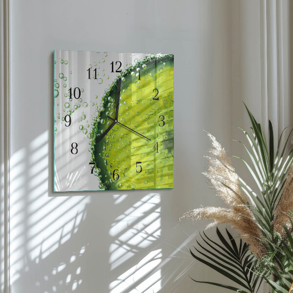 Square wall clock Calcium carbonate