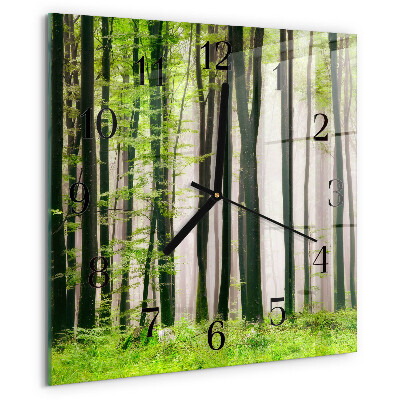 Square wall clock Forest