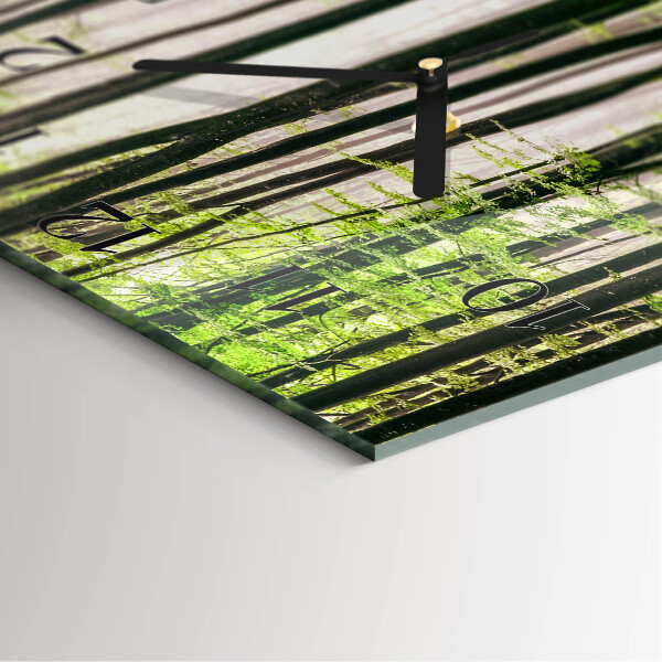 Square wall clock Forest