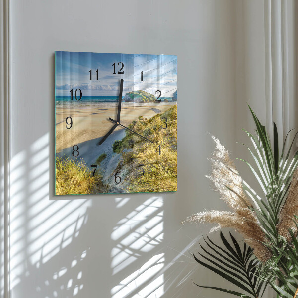 Square wall clock Beach