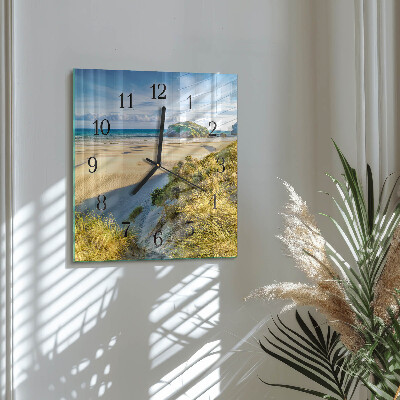 Square wall clock Beach