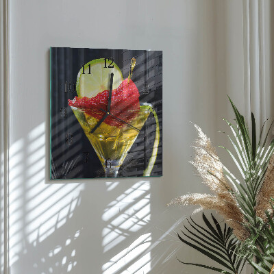 Square wall clock Cocktail