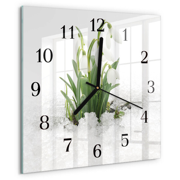 Square wall clock Snowdrop