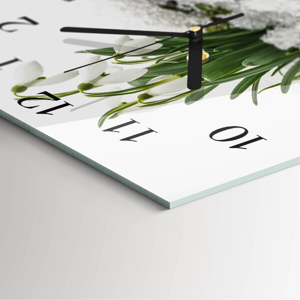 Square wall clock Snowdrop
