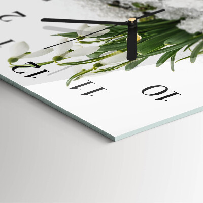 Square wall clock Snowdrop