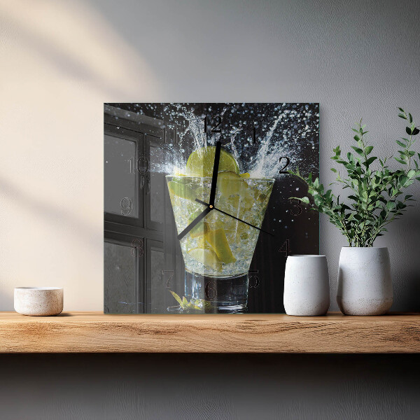 Square wall clock Cocktail