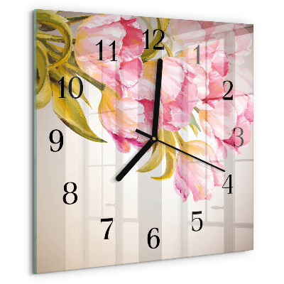 Square wall clock Watercolors