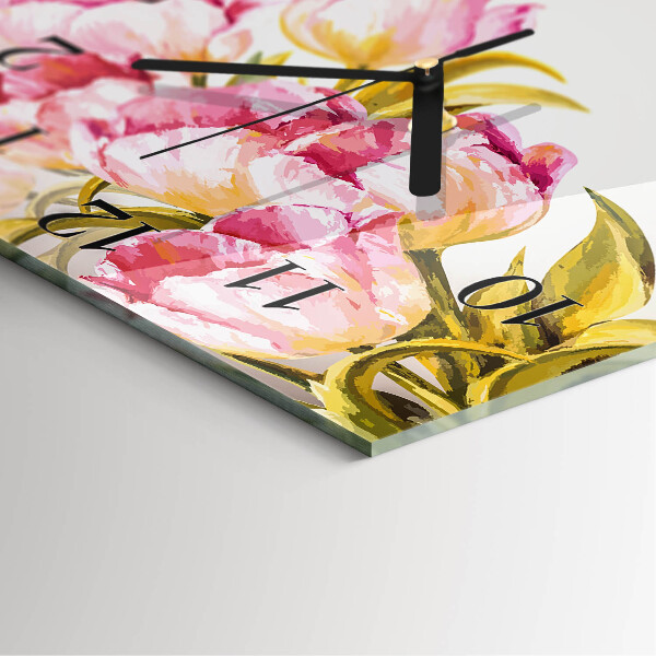 Square wall clock Watercolors