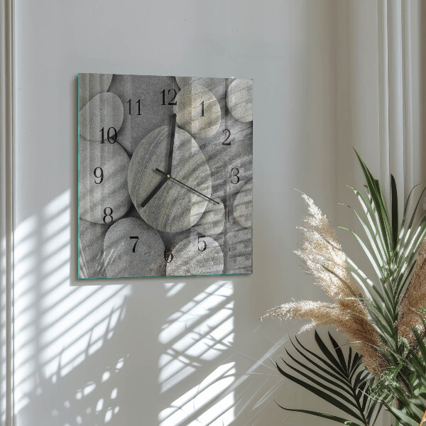 Square wall clock Stones