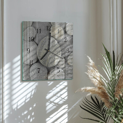 Square wall clock Stones