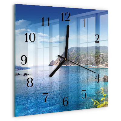 Square wall clock Bay
