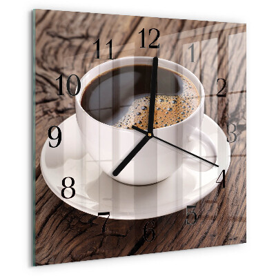 Square wall clock Coffee