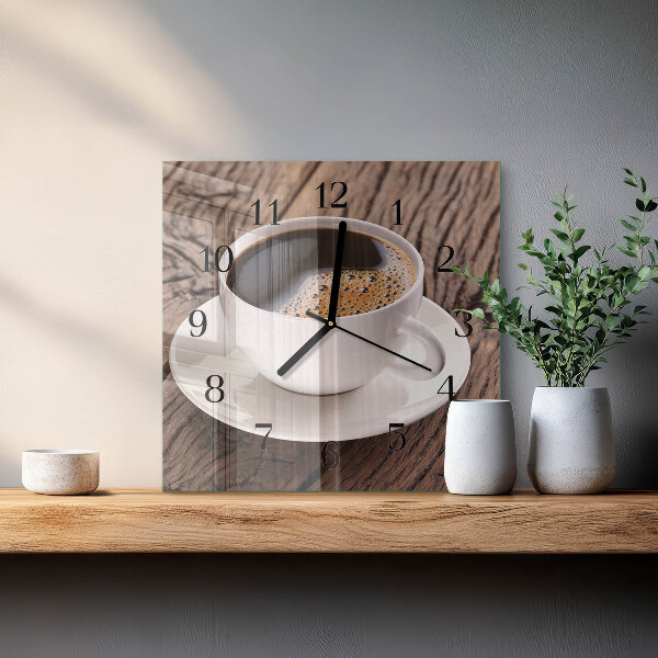 Square wall clock Coffee