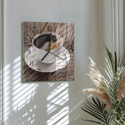 Square wall clock Coffee