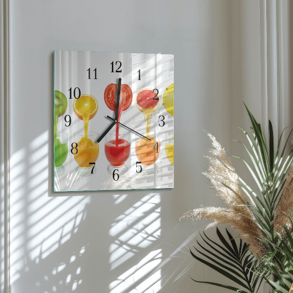 Square wall clock Juice