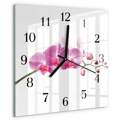 Square wall clock Orchid
