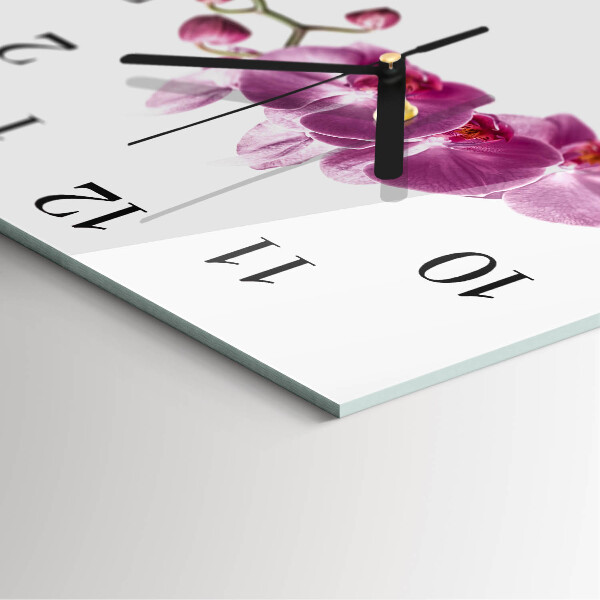 Square wall clock Orchid