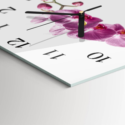 Square wall clock Orchid