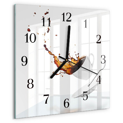 Square wall clock Cup