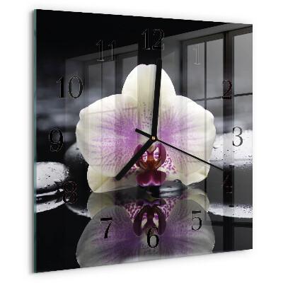 Square wall clock Orchid