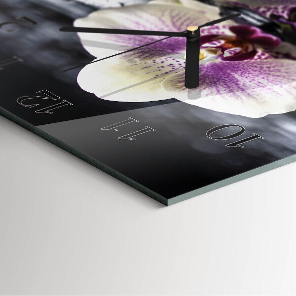 Square wall clock Orchid