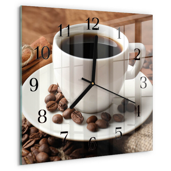 Square wall clock Coffee