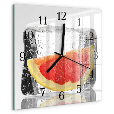 Square wall clock Grapefruit Ice Cream
