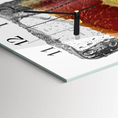 Square wall clock Grapefruit Ice Cream