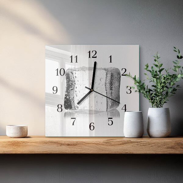 Square wall clock Ice