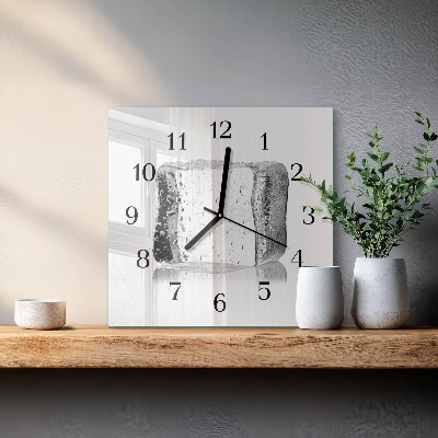 Square wall clock Ice