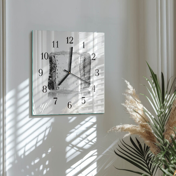 Square wall clock Ice
