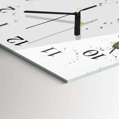 Square wall clock Chili peppers