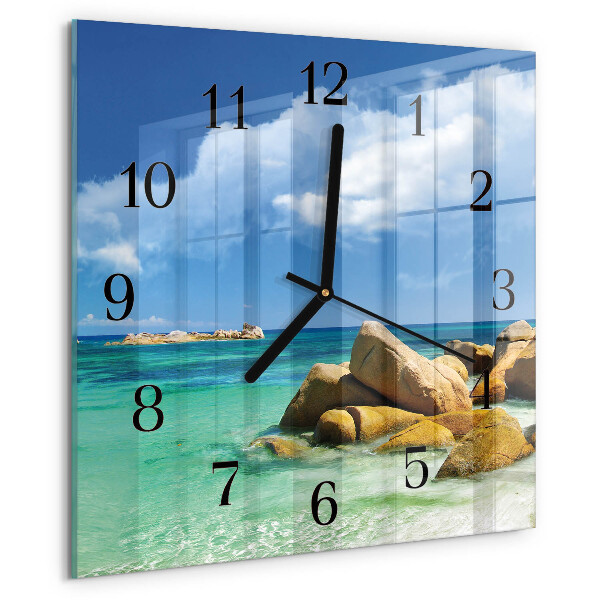 Square wall clock Sea