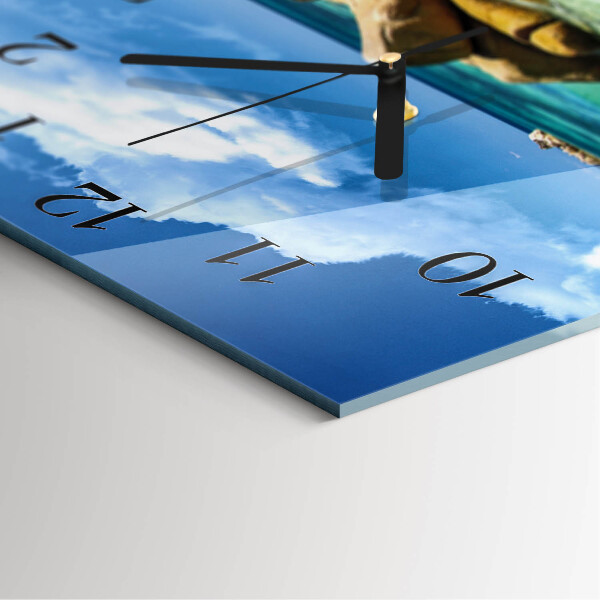Square wall clock Sea