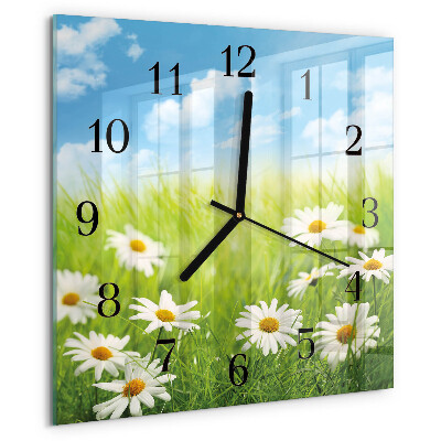 Square wall clock Meadow