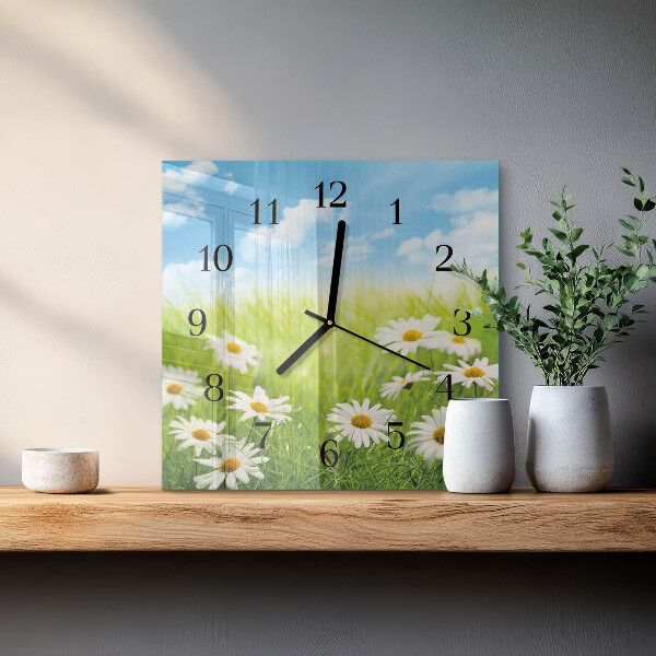 Square wall clock Meadow